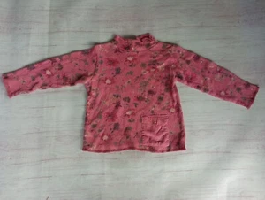 Vintage Colorful Girls 10/12 Knit Sweater With Pocket Pink Purple Yellow Green - Bild 1 von 10