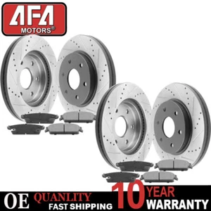 Front Rear Drilled Brake Rotors & Pads for GMC Yukon Tahoe Silverado Sierra 1500 - Bild 1 von 8