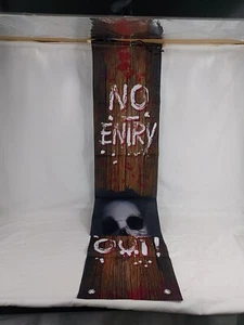 No Entry Door Banner w/Skull - Picture 1 of 5