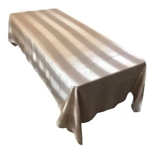 St. Nicholas Square Golden Tablecloth Elegant Large Rectangular 60 x 102 Inches - Picture 1 of 5