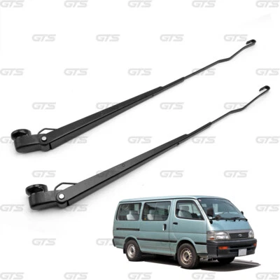 Conjunto de pares de brazos de limpiaparabrisas de metal para conductor Toyota Hiace RHD 1998 2004 Foto 1 de 4