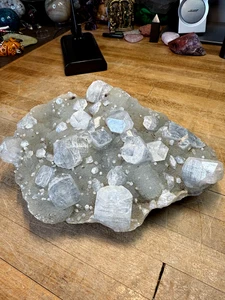 Apophylite With Chalcedony Crystal Mineral Gemstone Natural Geode Specimen 501 - Picture 1 of 15