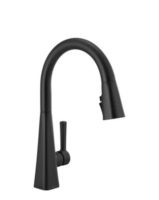 Delta Lenta Pull-Down Kitchen Faucet 1 Handle Matte Black - Image 1 of 4