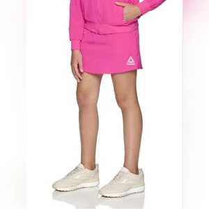 NWT Reebok Girl's Athletic Lightweight Woven Skort Size XL 14/16 Pink Yarrow - Picture 1 of 16