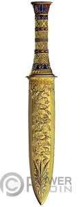 TUTANKHAMUN DAGGER 2 Oz Moneta Argento 5$ Samoa 2025 - Foto 1 di 6