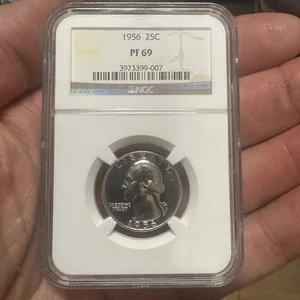 1956 Washington Quarter Proof 25C NGC PF69 - Picture 1 of 7