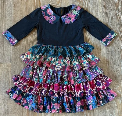 Vestido Persnickety Niñas con Volantes Talla 8 Usado en Excelente Condición ¡Hecho en EE. UU.! Foto 1 de 4