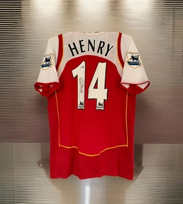 Thierry Henry Signed Autographed RARE Arsenal FC 2004/05 Home Jersey Beckett COA - Image 1 of 4