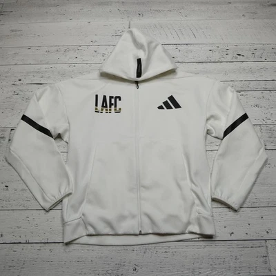 Sudadera con Capucha Los Angeles FC Para Hombre Mediana Blanca MLS Fútbol Cremallera Completa Sudadera Adidas Foto 1 de 4