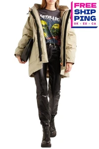 RRP €1730 BRUMAL 850+ Down Parka Jacket Size L Padded Suspenders Inside Hooded - Picture 1 of 10