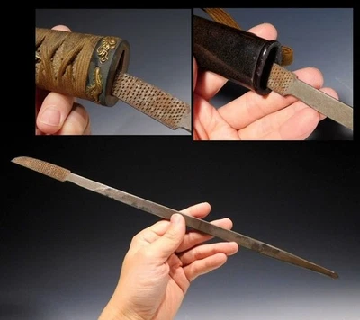 Tsuka Saya Sarai Yasuri 40 cm de largo raspado Japón original Koshirae herramienta de reparación Foto 1 de 4