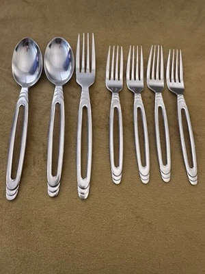 Gibson ECLIPSE cucharas perforadas de acero inoxidable 18/10 -- tenedores para ensalada/cena + sopa Foto 1 de 4