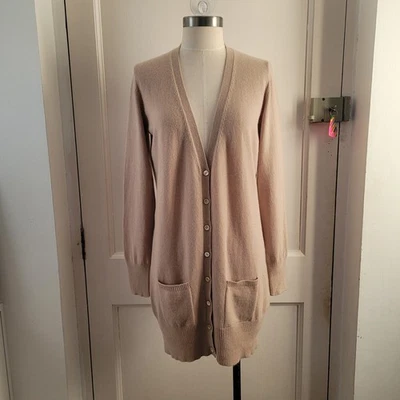 Pure Collection Button Up V-neck Cashmere Cardigan Pockets Size 10 Uk - Image 1 of 4