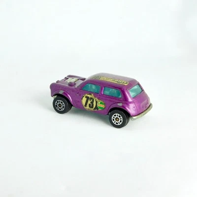 Funky Retro Corgi 1300 Mini Cooper S - Authentically Distressed - Iconic 70s Art - Image 1 of 4
