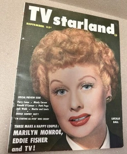 1953 Sept TV STARLAND MAGAZINE Lucille Ball COVER Marilyn Monroe - I Love Lucy - Picture 1 of 17