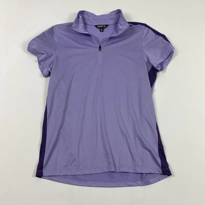 Kerrits Shirt Womens XL Purple Quarter Zip Short Sleeve Equestrian Riding Mesh - Image 1 of 4