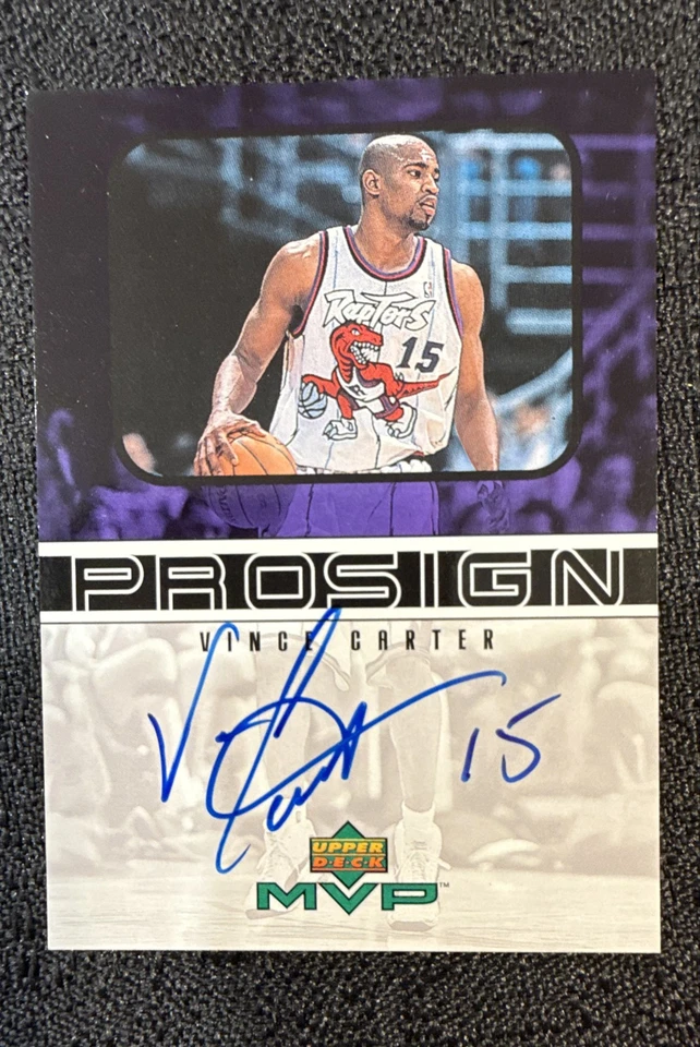 Jugador Más Valioso 1999 Upper Deck - Inkredible Vince Carter #VC (AU) Toronto Raptors NBA HOF Foto 1 de 3