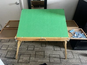 jigsaw puzzle table with legs And Drawers - Picture 1 of 5