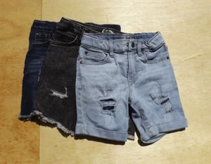 Girls Size 5 Distress Jean Denim Short Set, Art Class- Target,  Blue Black - Picture 1 of 7