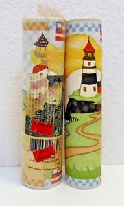 Set of 2 Wall Paper Border Chesapeake Point Lighthouses Saturday Knight LTD  - Picture 1 of 4