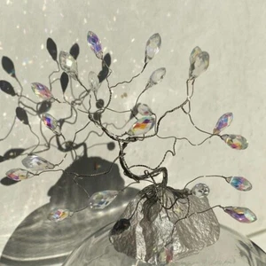 White Holographic Glow in the Dark Suncatcher Tree Valentine's Day Gift Idea - Picture 1 of 7