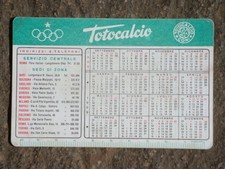 TOTOCALCIO CALENDARIO TASCABILE 1968 / 1969 CON GIORNATE CAMPIONATO PLASTIFICATO