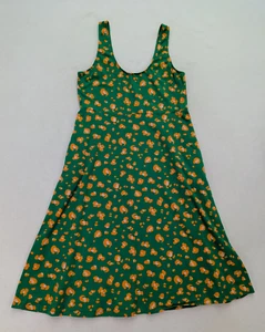 Tabitha Brown Target Women's Dress Size XL Green Orange Print Stretch Knit Midi - Picture 1 of 12