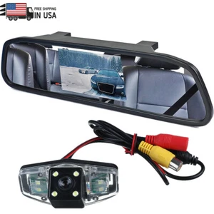 Rear View 4.3'' Mirror Monitor Reversing HD Backup Camera Night Vision For Honda - Picture 1 of 12