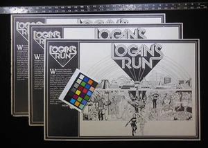 Logan's Run 1976 * 3 RARE Movie Coloring Posters * FARRAH Fawcett + MICHAEL York - Picture 1 of 13