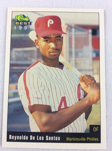 1991 Martinsville Phillies-Classic BEST Minor Lg Card-Reynoldo De Los Santos