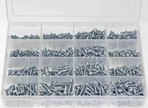 LARGE 1150 PCE Assorted Box BZP Self-Tapping Screws Pozi Pan Head No 4 6 8 10 14 - Picture 1 of 4