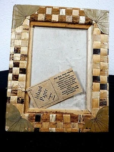 Island Bamboo Paper Grass Frame from Hawaii New with Tag - Picture 1 of 6