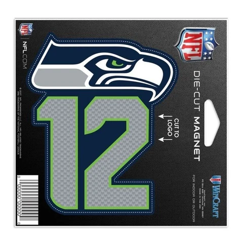 SEATTLE SEAHAWKS 6"X6" DIE-CUT MAGNET FOR INDOOR OR OUTDOOR USE HIGH QUALITY Cover