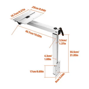 360° Obrotowa noga stołu Podstawa stołu Rama stołu Jacht Kamper Łódź Stopka Kamper Nowy stół - Zdjęcie 1 z 10