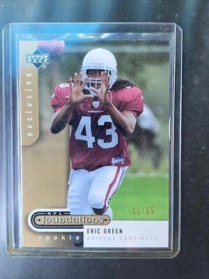 2005 Upper Deck Foundations Exclusive Gold Football Card #145 Eric Green /99 - Image 1 of 2