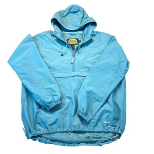 CABELA’S Jacket Women’s Nylon Rainproof 1/4 Zip Pullover Hood Large Teal - Picture 1 of 9