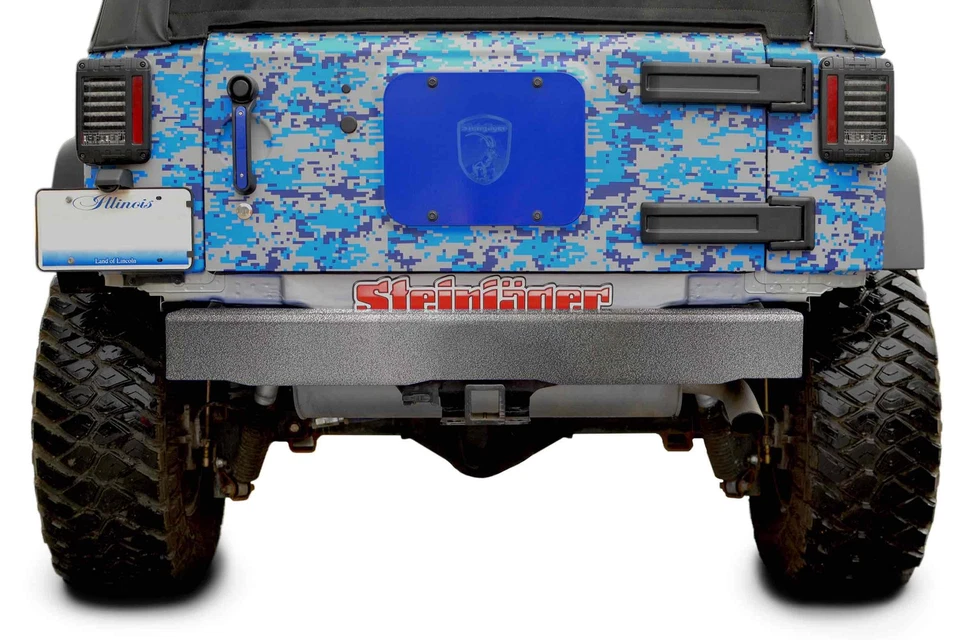 Parachoques trasero Hammertone gris para Jeep Wrangler JK hecho en EE. UU. J0047871 Foto 1 de 1