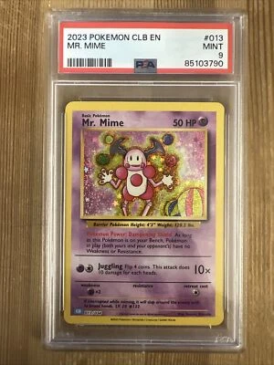 Mr. Mime 013/034 CLB Holo Pokemon Trading Card Game Classic English PSA 9 - Image 1 of 2