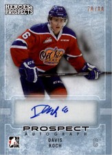 2014-15 ITG Heroes and Prospects Prospect Autographs #22 Davis Koch Auto /80