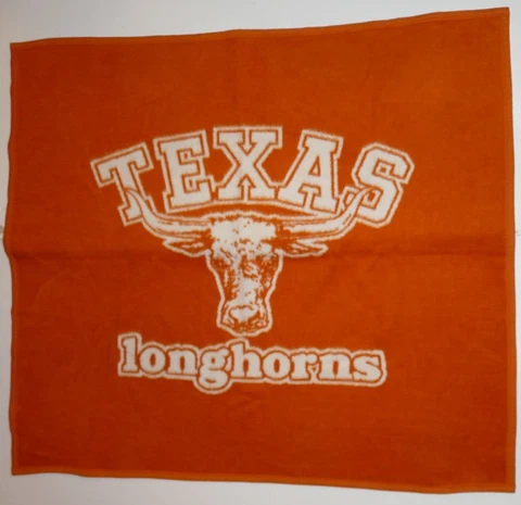 Vtg University of Texas UT Longhorns Biederlack Throw Blanket Made in USA 55x50 Cover