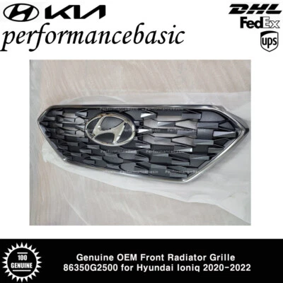 Genuine OEM Front Radiator Grille 86350G2500 for Hyundai Ioniq 2020-2022 - Image 1 of 4