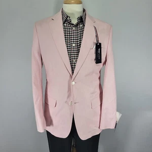 Tommy Hilfiger Men's Sport Coat Blazer Two Button Pink Cotton Spadnex Pink 40R - Picture 1 of 17
