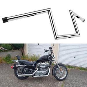 Chrome 1'' Motorcycle Handlebar 8" Rise Z-Bars For Harley Sportster XL883 XL1200 - Picture 1 of 15