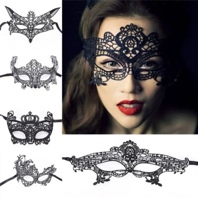 Sexy Mask Blinder Blindfold Erotic Fetish Slave Restraint Game  Lady Lace Mask - Image 1 of 4