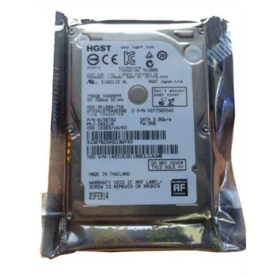 Hitachi 750GB HTS541075A9E680 5400RPM 8MB SATA 2.5" Laptop Hard Disk Drive - Image 1 of 4