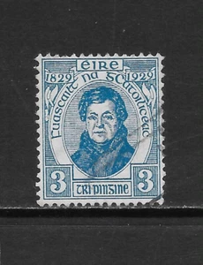 IRELAND SCOTT 81 USED FINE - 1929 3p DARK BLUE - DANIEL O'CONNELL  (M1) - Picture 1 of 2