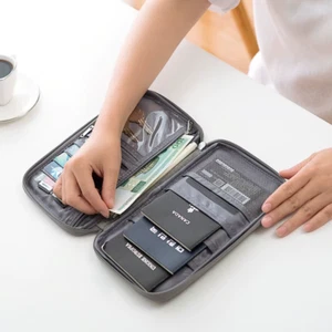Family Passport Holder Travel Wallet Multi-Functional Document Organizer Bag UK - Picture 1 of 22