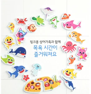 Pinkfong Shark Family Bath Play Soft Sticker EVA 23PC For Baby Kids Korea Anime - Picture 1 of 7
