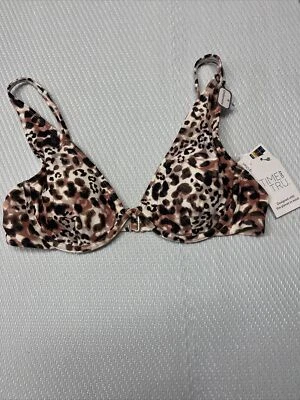 Traje de baño Time and Tru para mujer ligero talla grande marrón correas de espagueti Foto 1 de 2