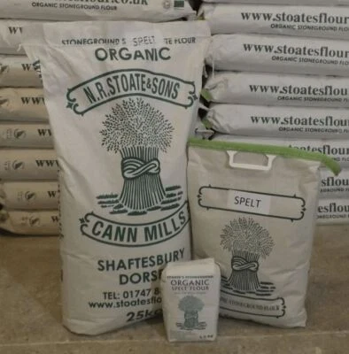 Farina di farro integrale macinata in pietra biologica Stoates